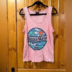 Virginia Beach Neon Coral Tank